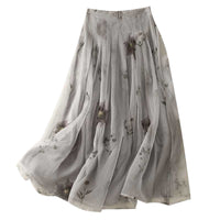 Artistic Vintage Loose-fitting Casual Double-layer Skirt