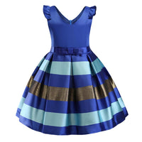Girls bow beaded flower dress