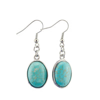 Natural Crystal Oval Egg-shaped Earrings