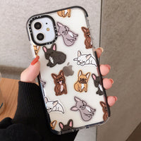 Compatible with Apple , Cute dog gradient phone case