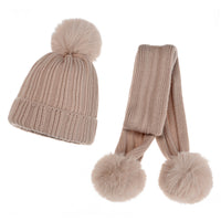 New Drawn Knitted Children's Hat Scarf Set