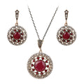 Bridal suit new style genuine Luo Yang set jewelry, hollowed out with resin, diamond necklace, earring two sets