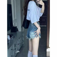 Stylish Minimalist Short Jeans For Women