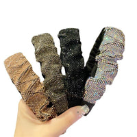 Retro French Full Rhinestone Crystal Headband Wash Face Pressure Hairband