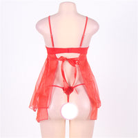Women's Fashion Mesh Pajamas Suspenders Nightdress