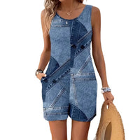 3D-printed Button-back Casual Suspender Pants