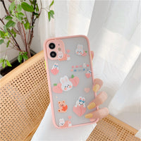 Summer peach cute rabbit suitable for mobile phone case