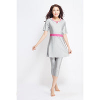 Thin split skirt with belly covering