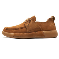 Men's Frosted Calf Leather Shoes Bandwidth Head Comfortable And Breathable