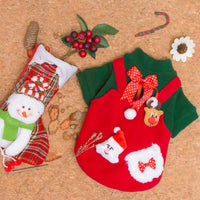 Pet Clothes Christmas Plus Velvet Sweater For Small And Medium-sized Dogs In Winter