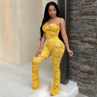 Women's Suspender Jumpsuit Wide Leg Pants