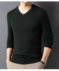SpringAutumn Sweater V-Neck Top Men's