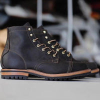 Thick heel rivet men's boots