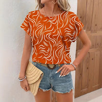 New Womens Shirt Short Sleeve Top