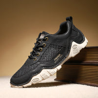 Summer Breathable Casual Shoes Handmade Men's Shoes Work Plus Size Mesh Shoes