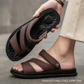 Men's Fashion Casual Outdoor Driving Dual-purpose Leather Beach Sandals