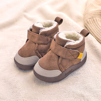 Fleece-lined Thick Non-slip Soft Bottom Boys And Girls Short Boots Infant Snow Boots