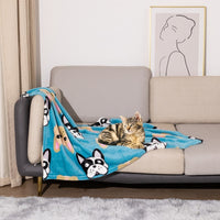 Pet Blanket Kennel Mat Dog Warm Double-sided Thickened Flannel