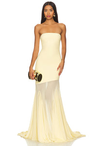 Womens Strapless Dress Figure-hugging And Sexy Made Of Mesh Fabric
