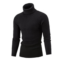 Men's Sweater Casual Retro Twisted Flower Turtleneck Knitting