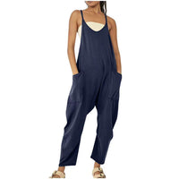 Zipper Pocket Sling Pants Jumpsuit