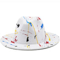 New Unisex Artists Fedora With Colorful Graffiti Paint