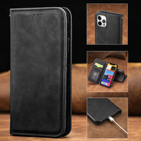 Skin Feeling Solid Color Business Magnetic Protective Cover