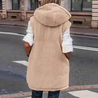 Hooded Double-sided Slim Fit Elegant Cardigan Vest