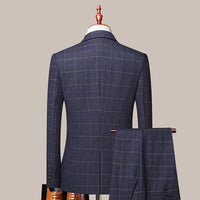 Men's Three-piece Korean Slim-fit Groom Wedding Suit