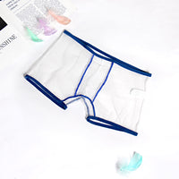 Men's See Through Breathable Mesh Solid Color Boxers
