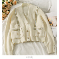 Girl Loose Lazy College Style Cardigan Coat