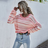 Base Knitwear Short Striped Sweater Women