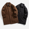 Men's Lapel Mid-length Woolen Coat