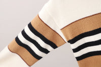 Boys' Fashion Simple Crystal Mink Velvet Round Neck Sweater