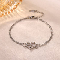 Adjustable Heart Zircon Bracelet For Women