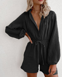 Single-breasted Cardigan Loose Jumpsuit