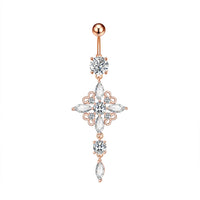 Zircon Navel Ring Navel Nail Piercing Jewelry