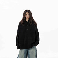 Hooded Sweater Women's Loose Sweater Coat