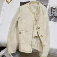Chanel-style Women's French Socialite Tweed Casual Jacket