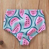 Watermelon printed petals swimsuit set