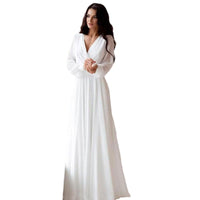 New Arrival Petite Train Deep V-Neck A-Line Wedding Dress