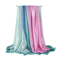 Geometric stitching ladies scarf