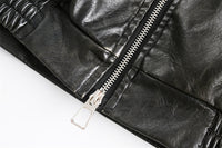 American Punk Motorcycle Leather Coat For Men