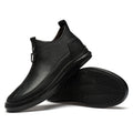 Cowhide Solid Color Black Casual High-Top Men's Boots