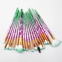 20 fiber eye group suit multicolor eye shadow set brush plating plastic handle beauty tools