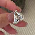 S925 Sterling Silver, Niche Design, Vintage Patterned Textured Ear Clips