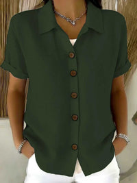 Women's Lapel-button Long-sleeve Shirt