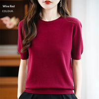 Women's Loose Casual Short-sleeved Minimalist Sweater