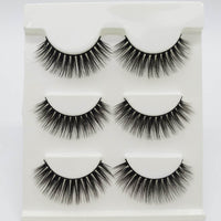 Three Pairs Of 3D Eyelash Natural Thick Multi-layer