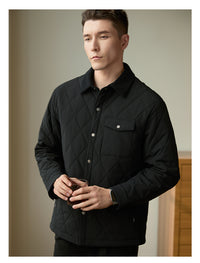 Men's Lapel Cotton-padded Coat Warm Jacket